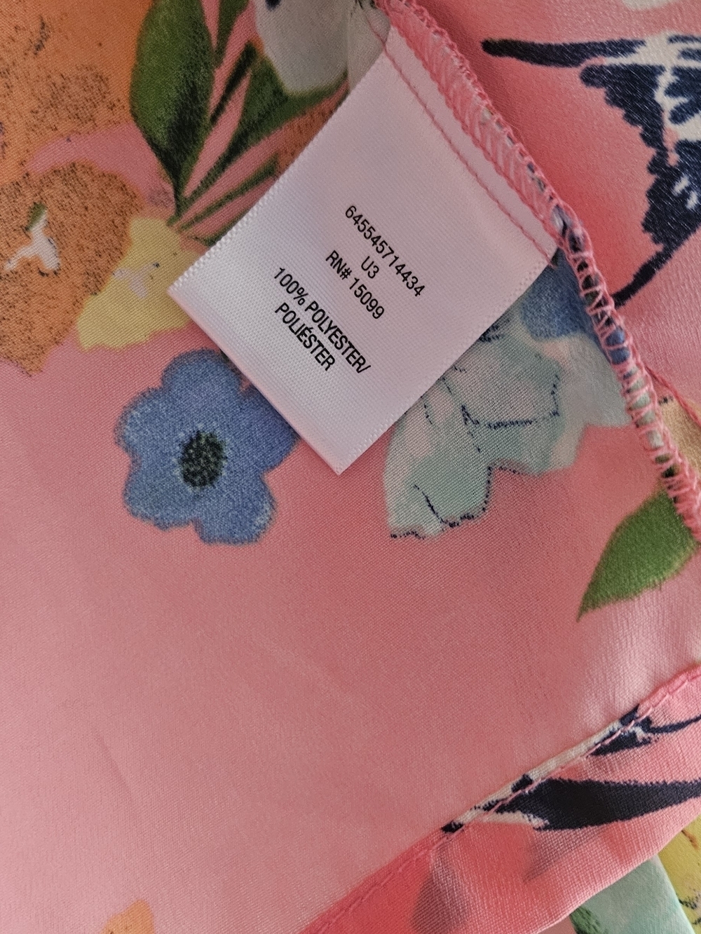 BONGO Floral Pink & White Open Cropped Blazer Sz Large - Picture 5 of 5